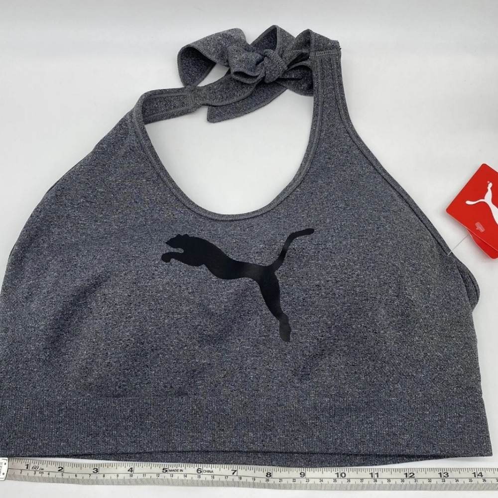 💕NWT PUMA Halterneck Logo Sports Bra💕Size XL - Picture 2 of 6